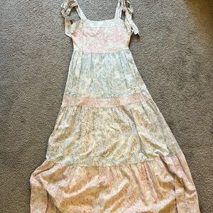 Red Dress Boutique Pastel Floral Tiered Maxi Dress